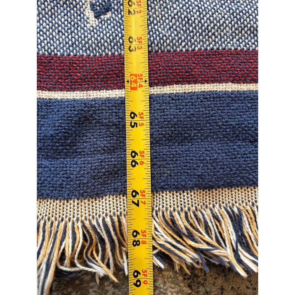 Bob Timberlake Paul Brent Woven Throw Blanket Coastal Farmhouse VTG USA cotton